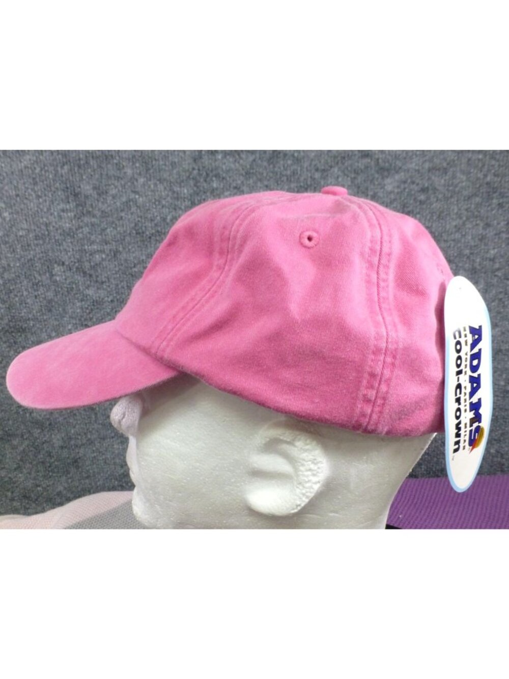 Adams Pink Cool-Crown Cotton Embroidered Baseball Cap With Palm Tree Design - Picture 8 of 12